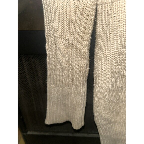 Joie Women Beige Button Down Cable Knit Cardigan Sweater Size M Cotton Preppy - Picture 4 of 6